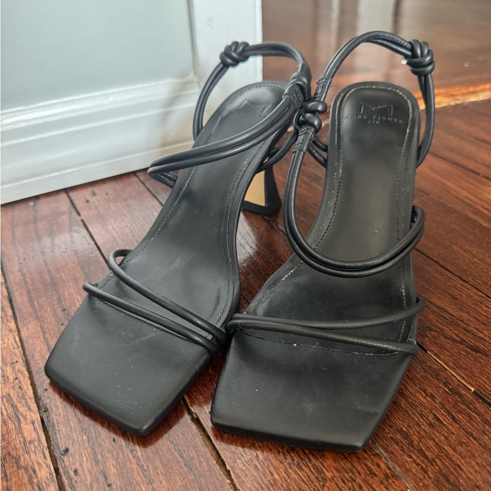 Marc Fisher Black Strappy Heels